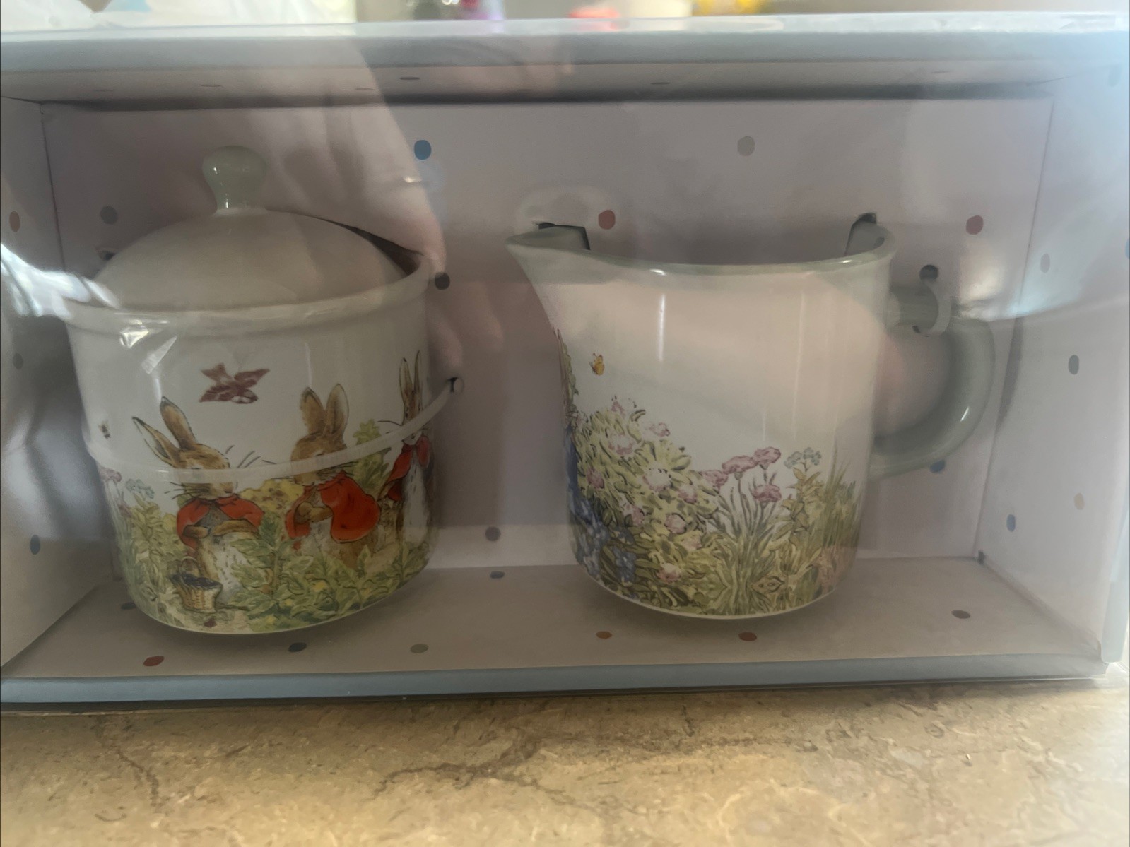 Peter Rabbit Beatrix Potter Creamer & Sugar Bowl Set Boxed New 2026