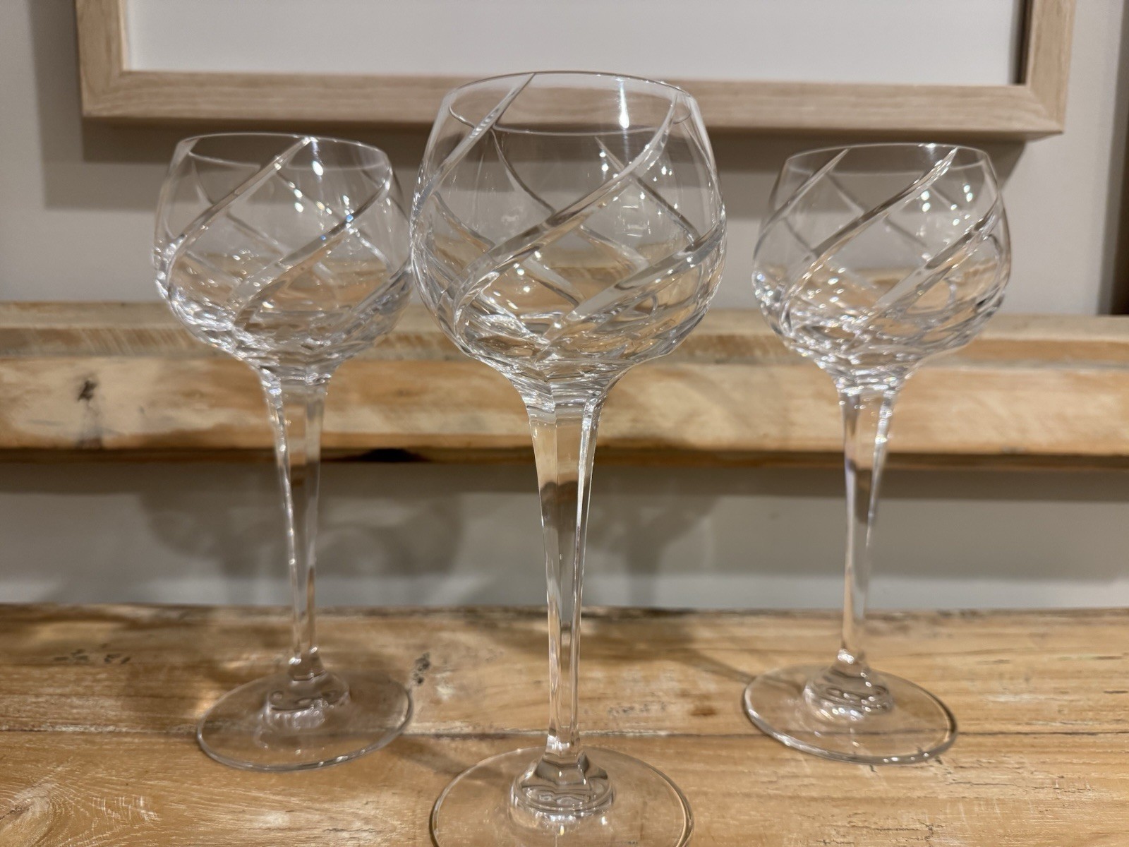 Set Of 3 Mikasa Olympus Wine Hock Glass