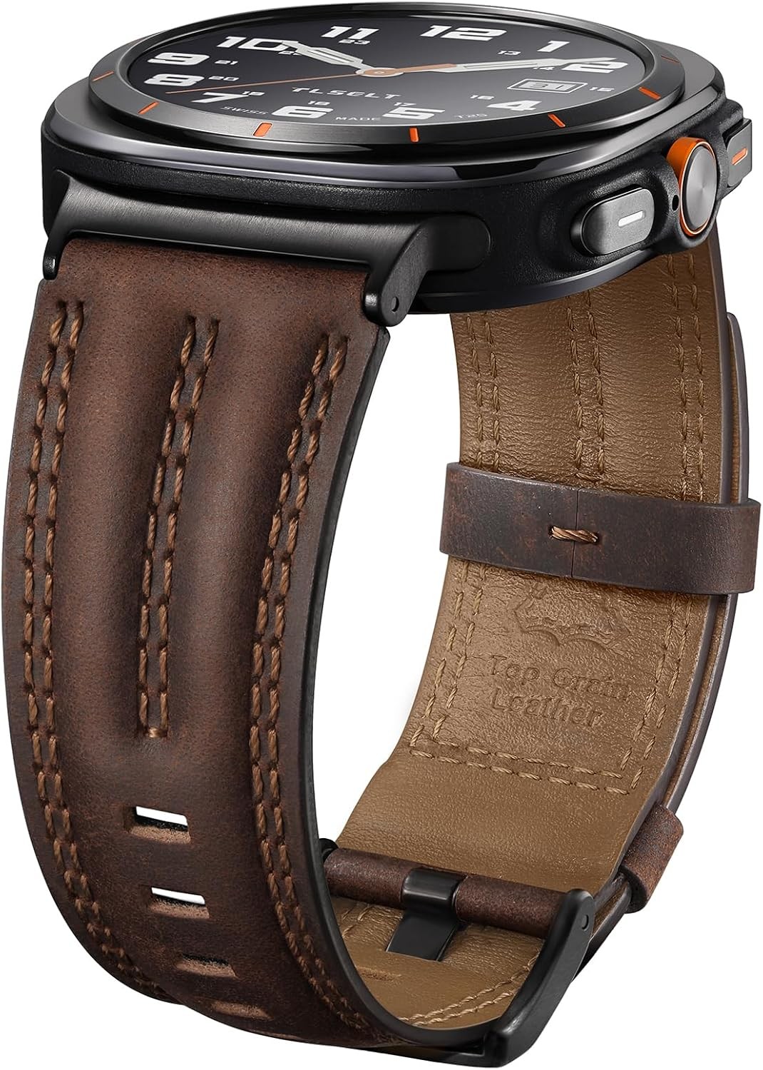 Genuine Leather Strap Compatible with Samsung Galaxy Watch Ultra 47mm
