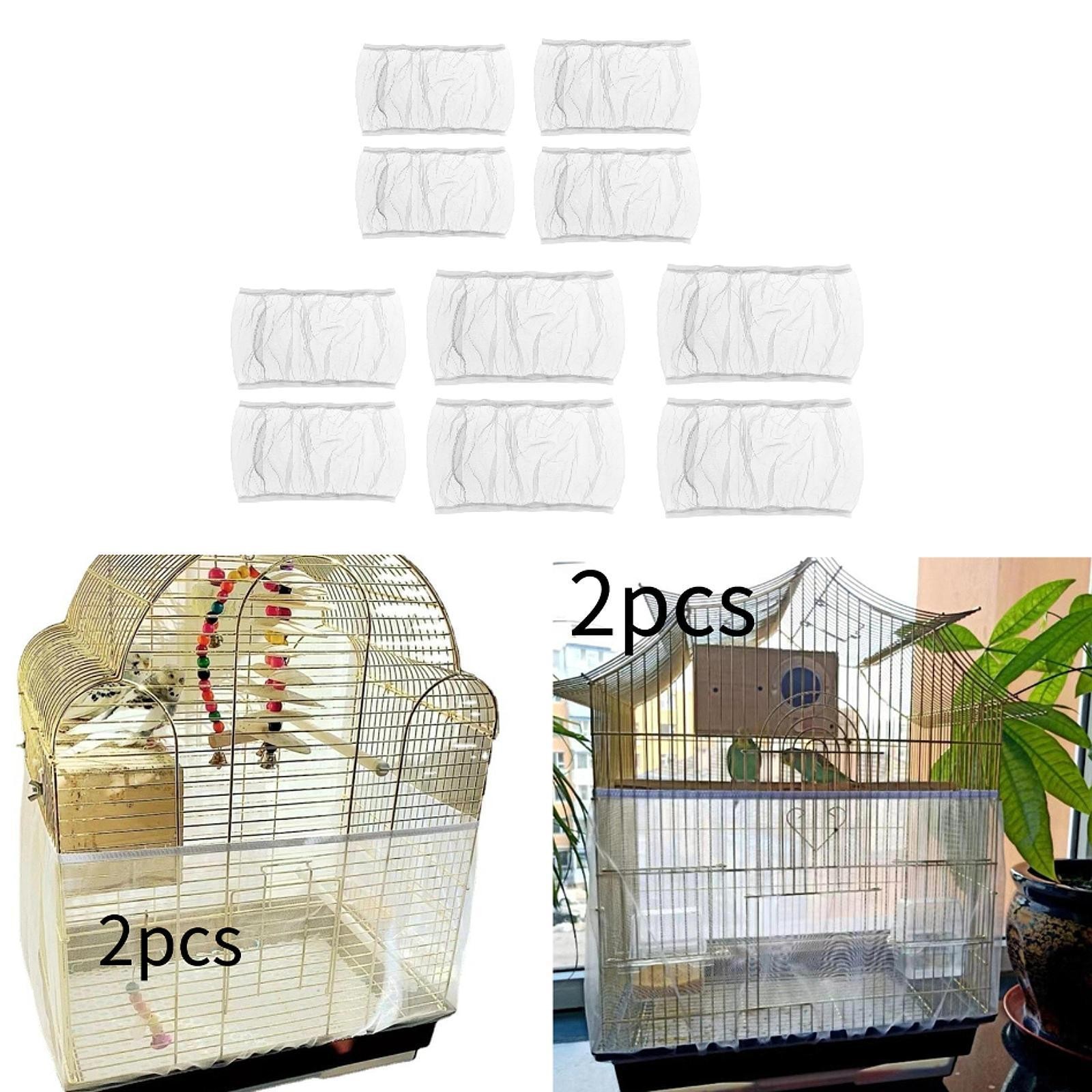 2Pcs Universal Bird Cage Mesh Covers Airy Nets Flexible Birdcage Guard Netting