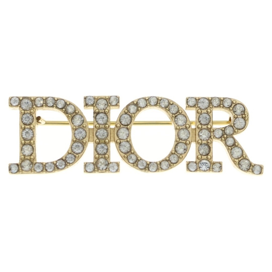 Dior Christian Dio (r) Evolution Logo Rhinestone Brooch Gold by Used a610101848c