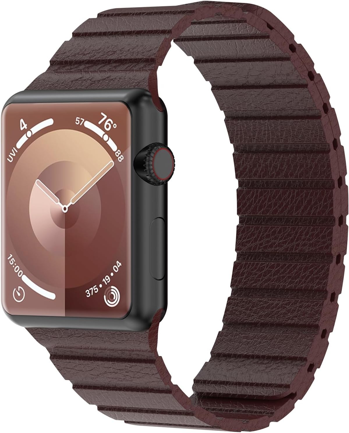 Leather Strap Compatible with Apple Watch Series 8 41mm Magnetic Bracelet