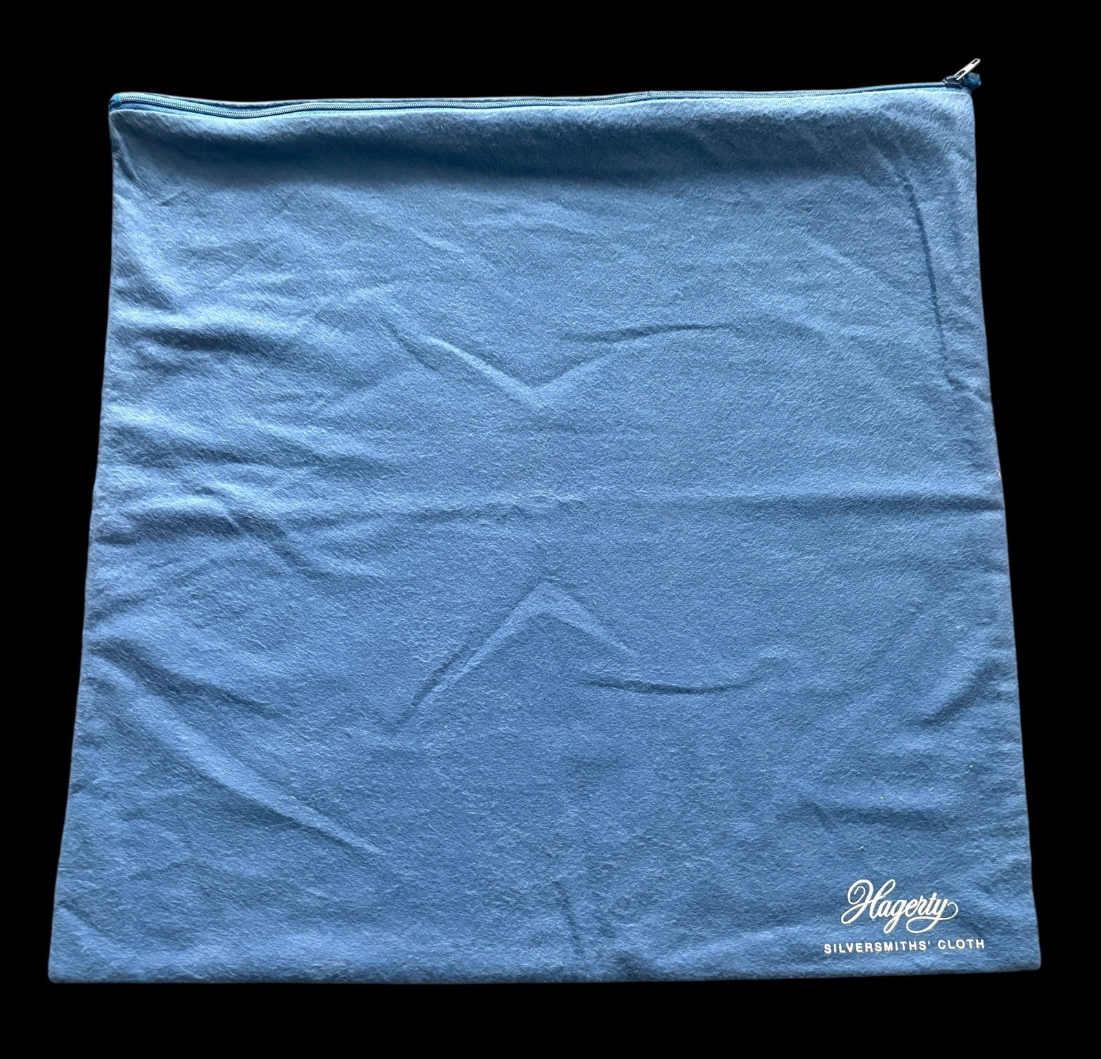 Vintage Hagerty Silversmiths Cloth Anti Tarnish Zipper Lg Storage Bag 29 x 23