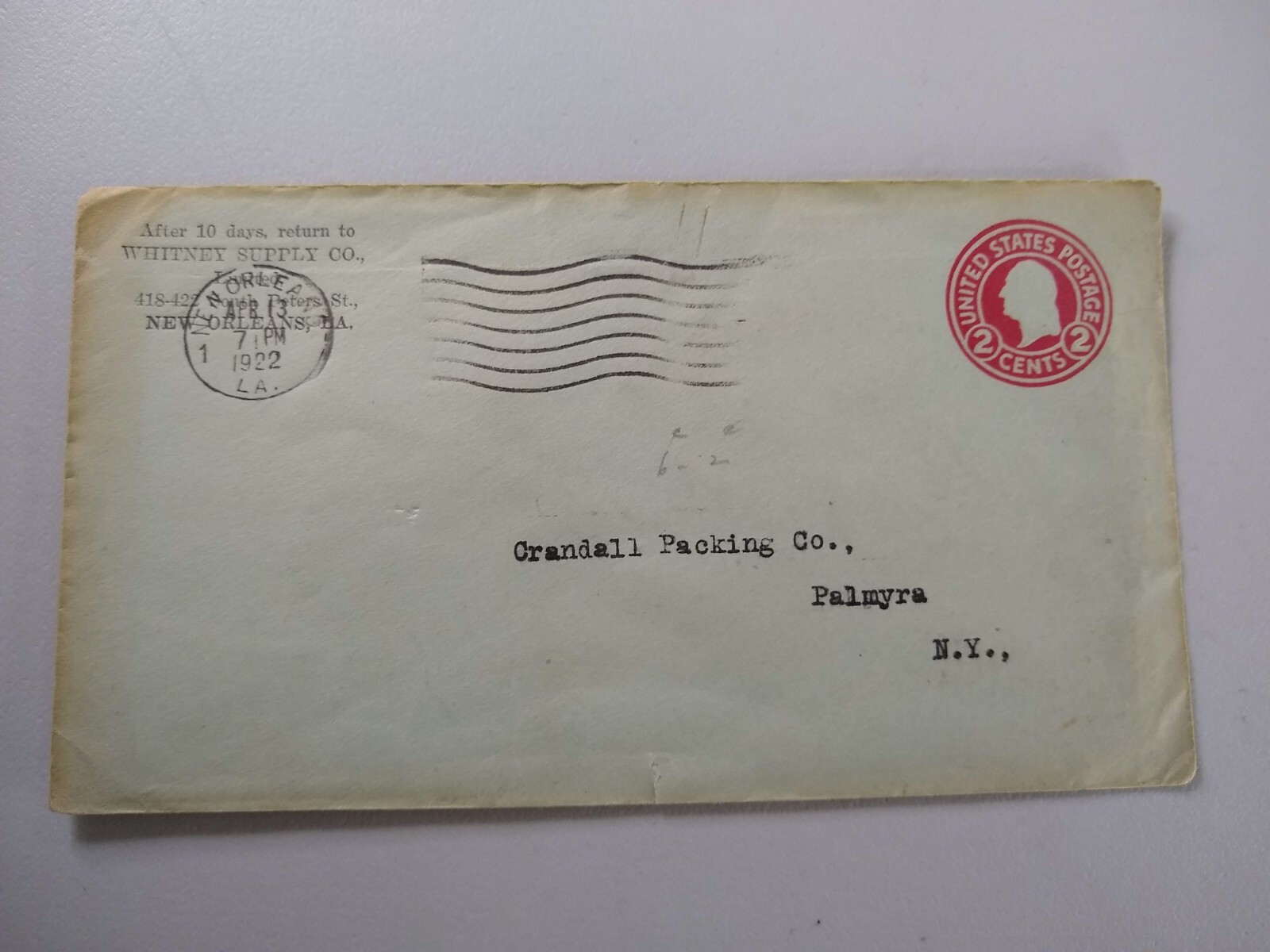 Posted Plain Letter Cover (from New Orleans, Louisiana)