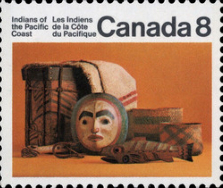 🍁Canada    #571   "PACIFIC COAST INDIANS"   Brand New  1974  Nice Original Gum