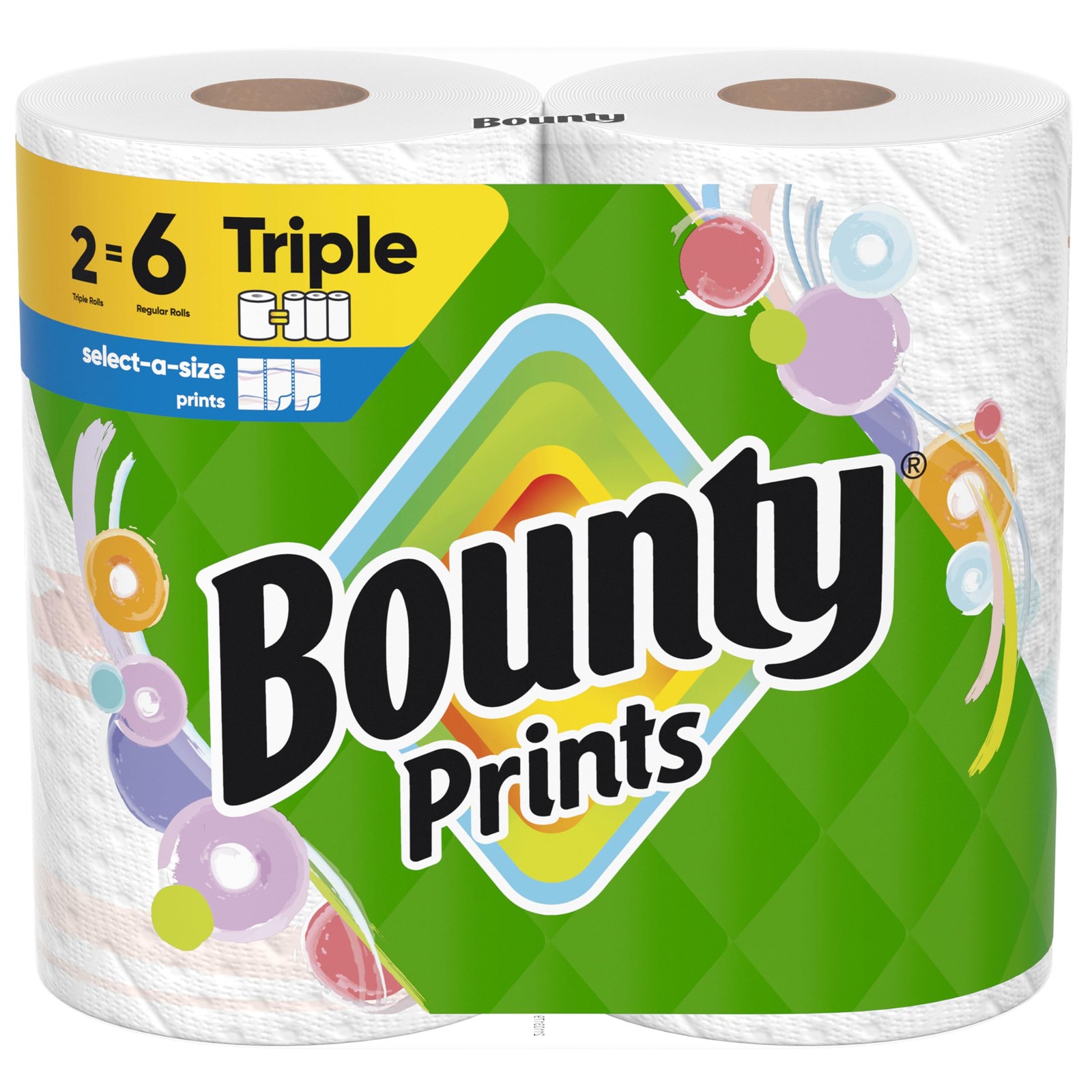 Bounty Select-A-Size Paper Towels, Prints, 2 123 sheet (Pack of 2), Prints 