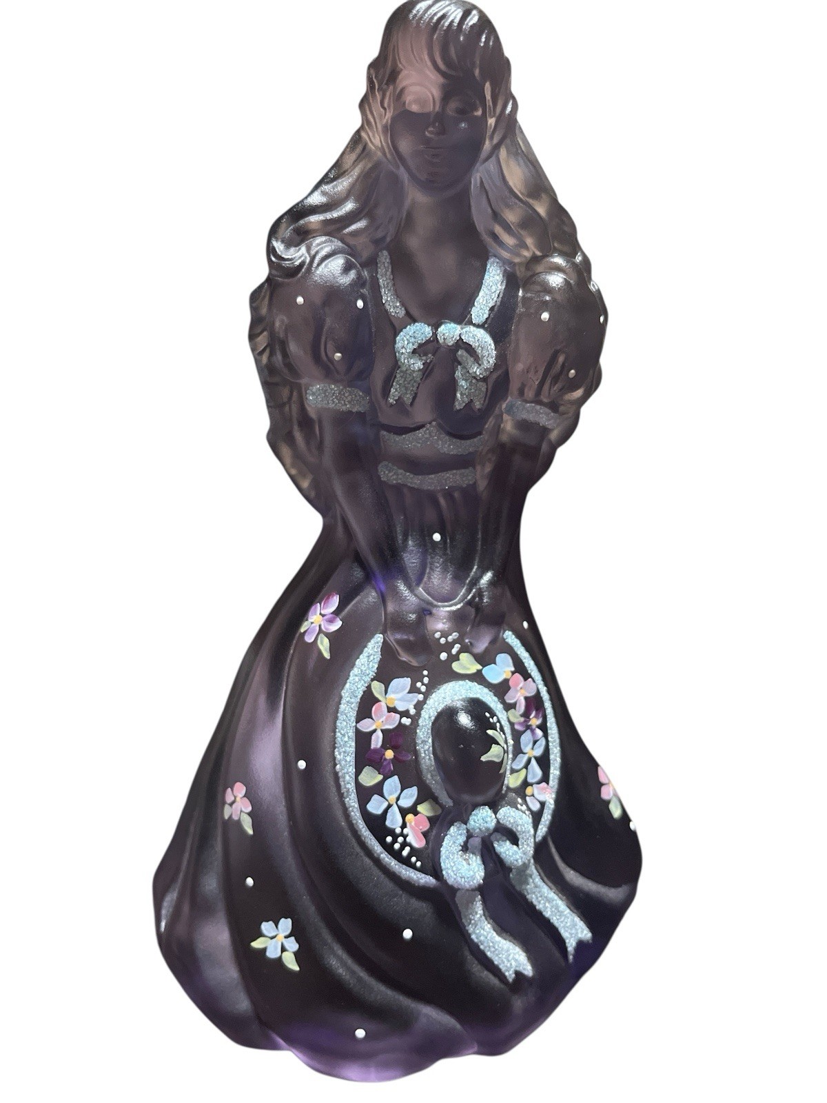 Fenton Southern Belle vintage 95th Anniversary Edition in satin violet HP Signed