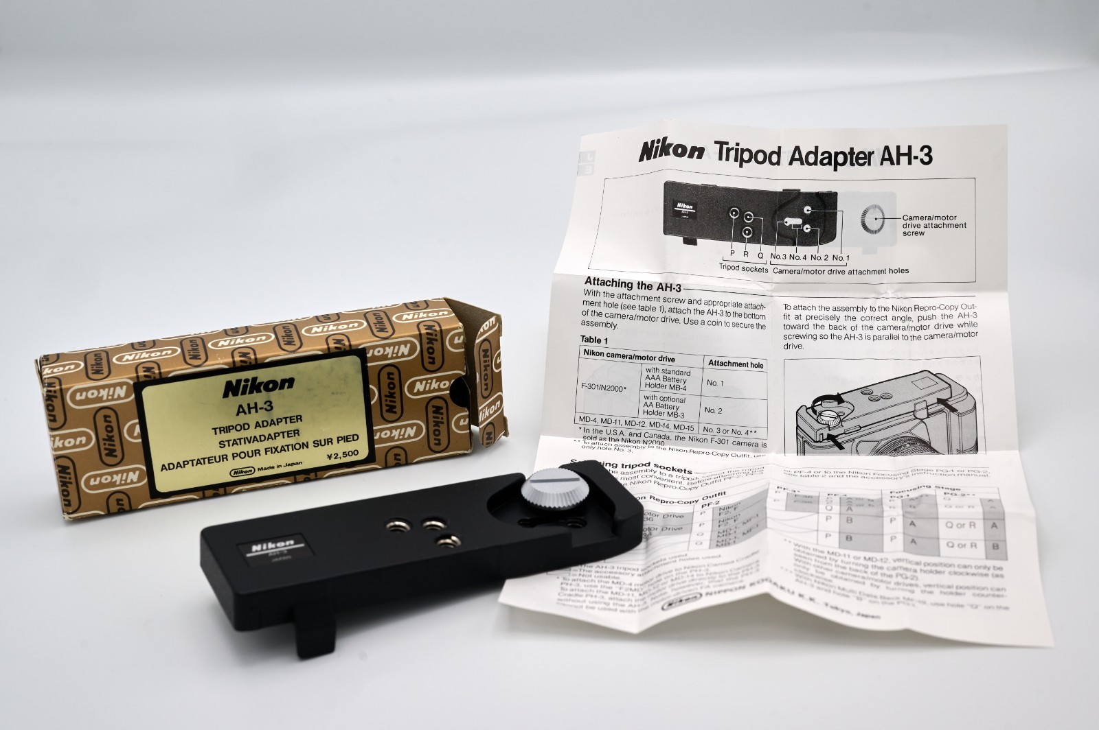 Nikon AH-3 Tripod Mounting Adapter for All SLR Cameras