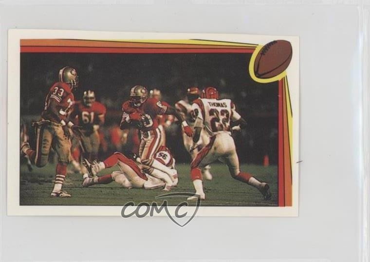 1989 Album Stickers San Francisco 49ers Cincinnati Bengals Super Bowl XXIII 2j2
