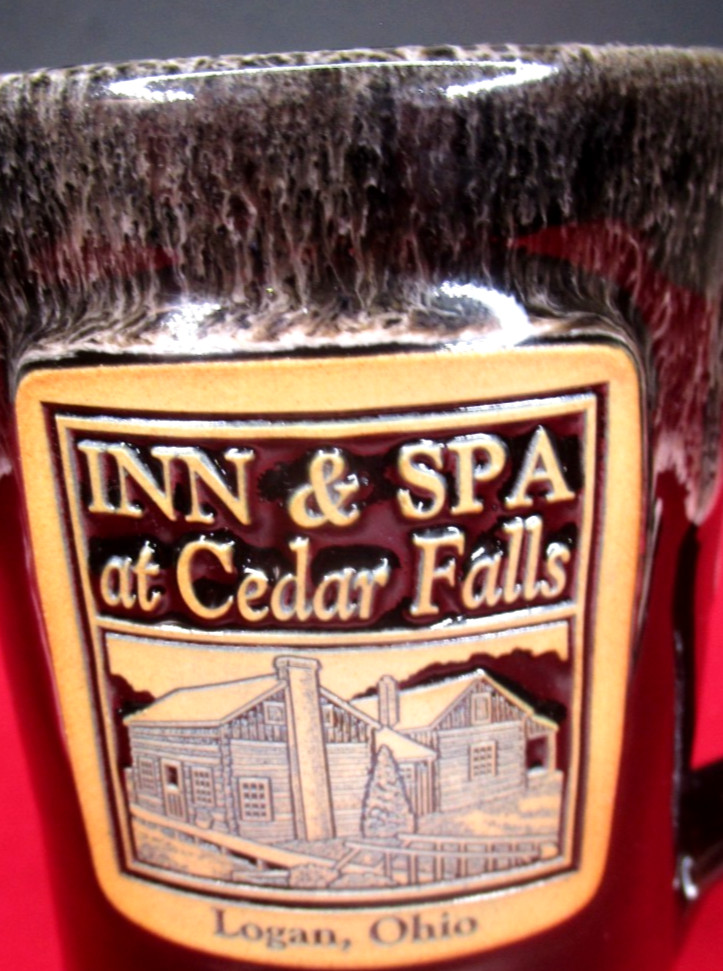 Deneen Pottery Handthrown Coffee Mug Inn & Spa At Cedar Hills~Brown Drip Glaze