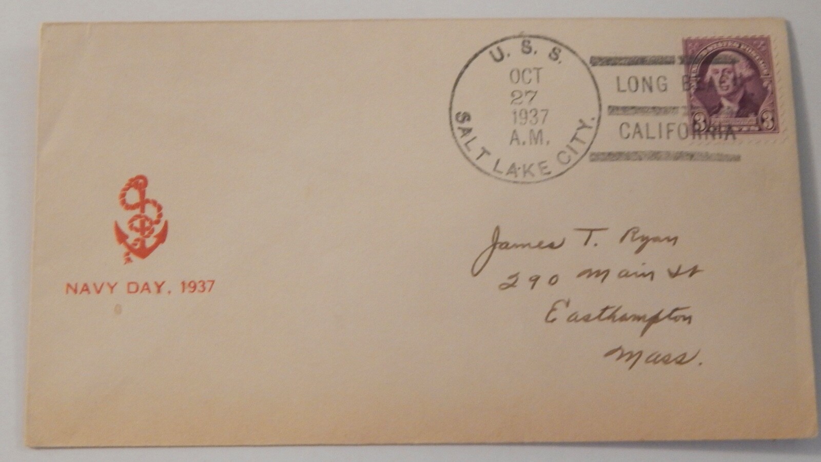 USS Salt Lake City (CL/CA 25) Navy Day October 27 1935 Long Beach California