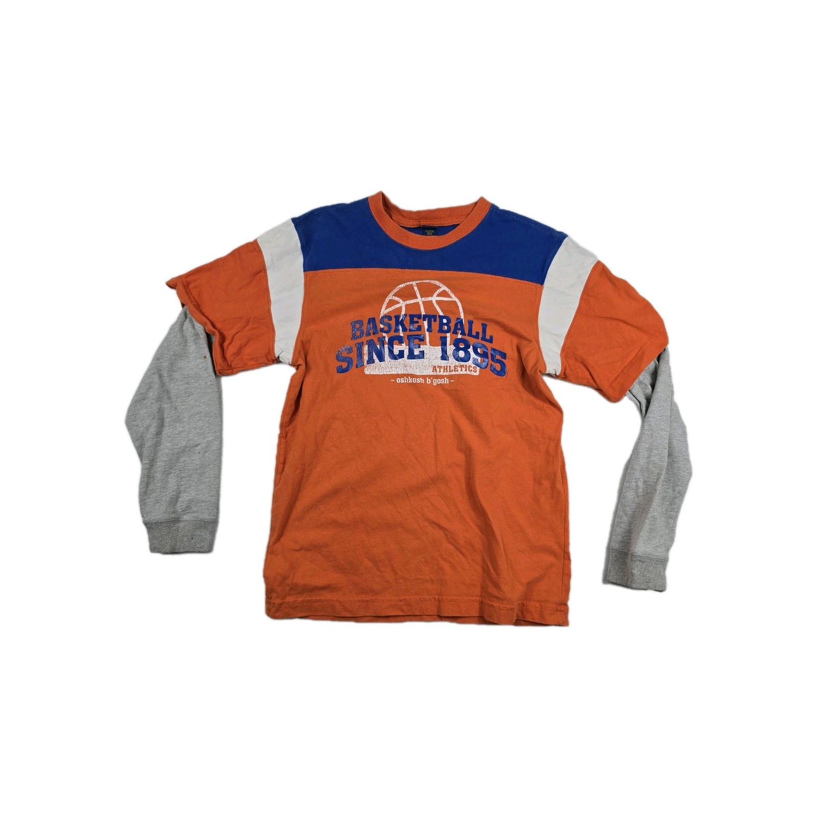 Oshkosh Bgosh Kids Boys Size 14/16 Layered Shirt Blue Orange Gray