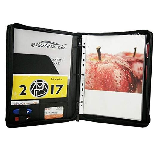  Zippered Portfolio Binder 3 Ring with Writing Pad Legal Zippered 3 Ring Binder