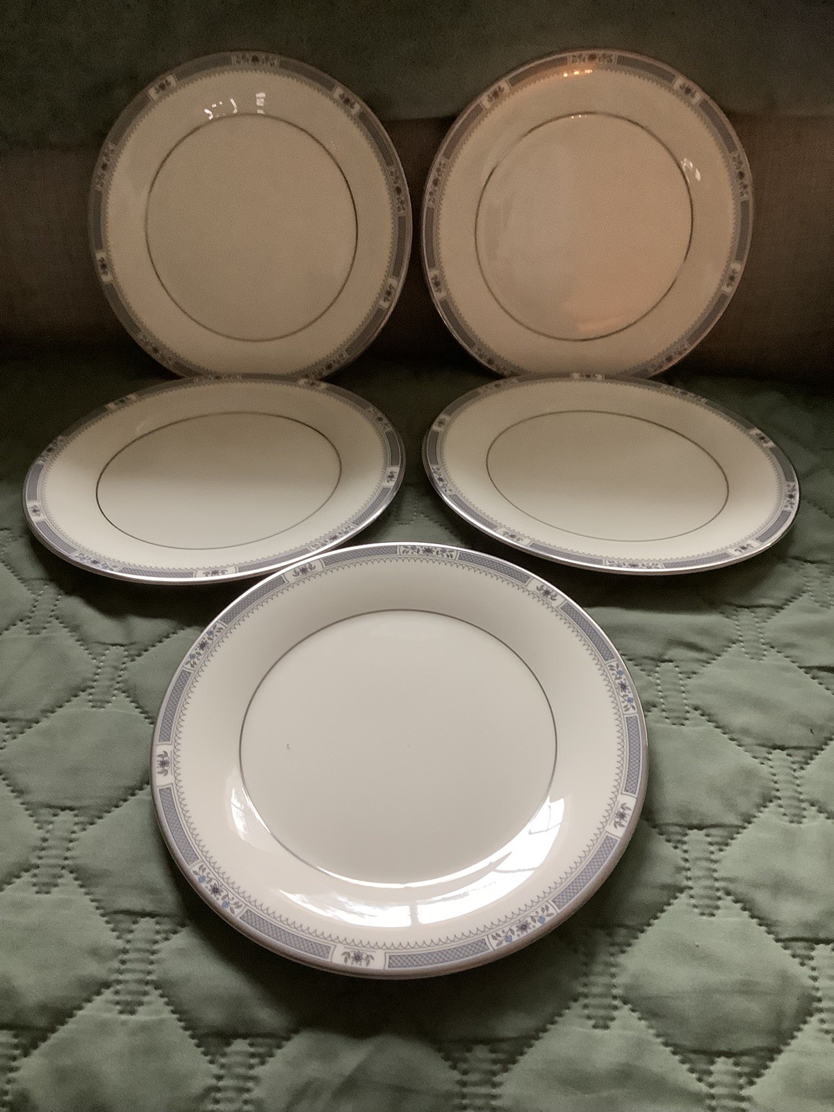 Royal Doulton “Melissa” Romance china  set of 5 salad plates, 8” round 