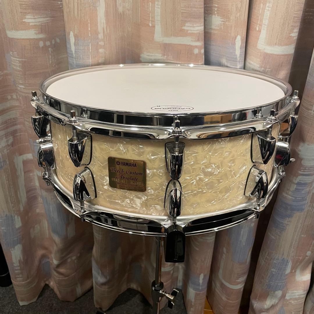 YAMAHA Beech Custom Absolute Snare Drum 14x5.5 Inch Vintage Drum