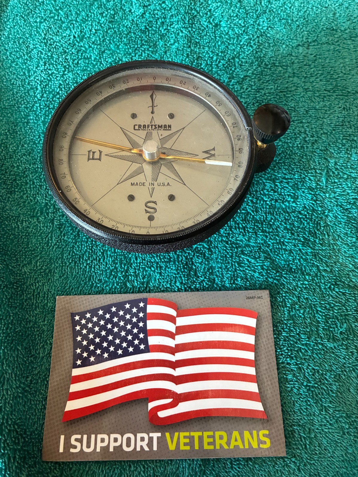 Vintage Craftsman transit compassused to determine angles/mounted on transit