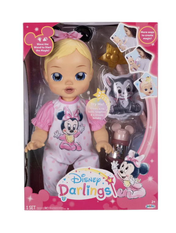 Disney Darlings Deluxe Feature Doll Minnie Blonde Hair Blue Eye Toy New With Tag