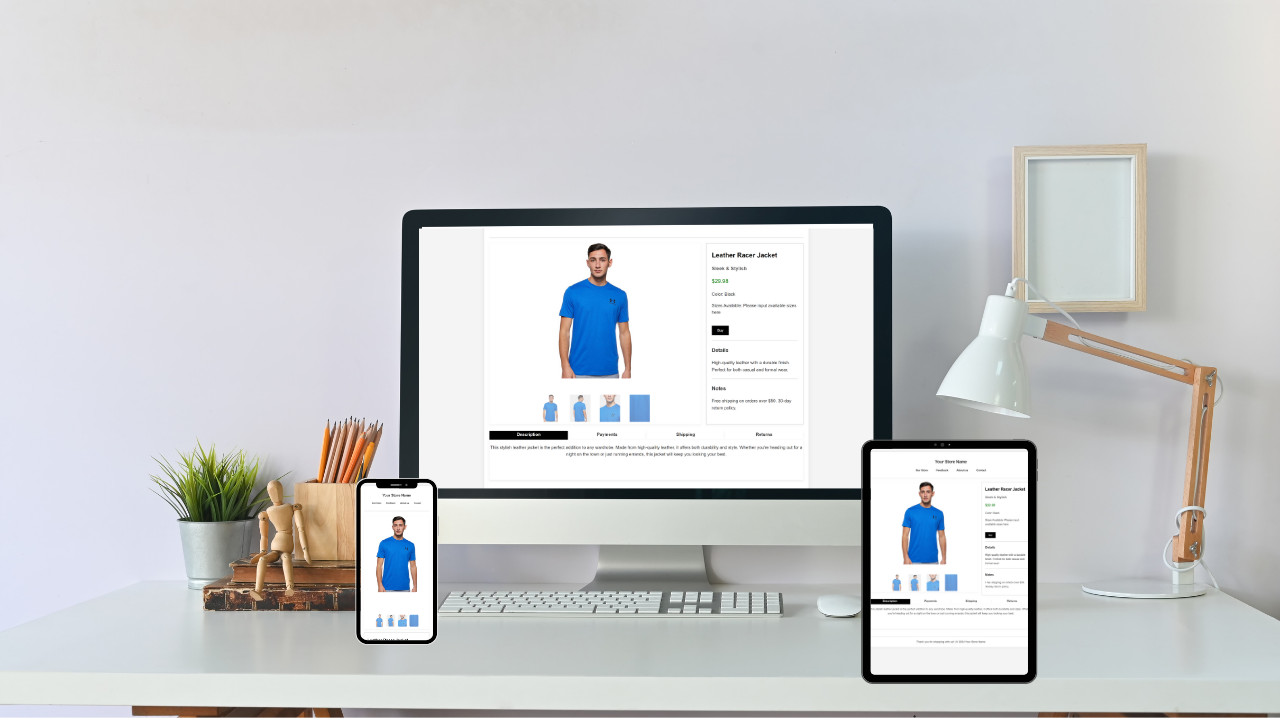 Ebay Professional Custom Listing Template | HTML Template | Clothing Template
