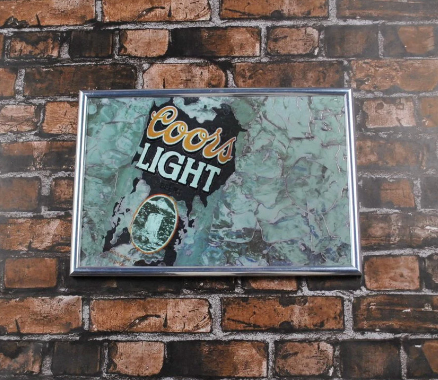 Vintage 1995 Coors Light Beer 90s Plastic Decor Wall Sign