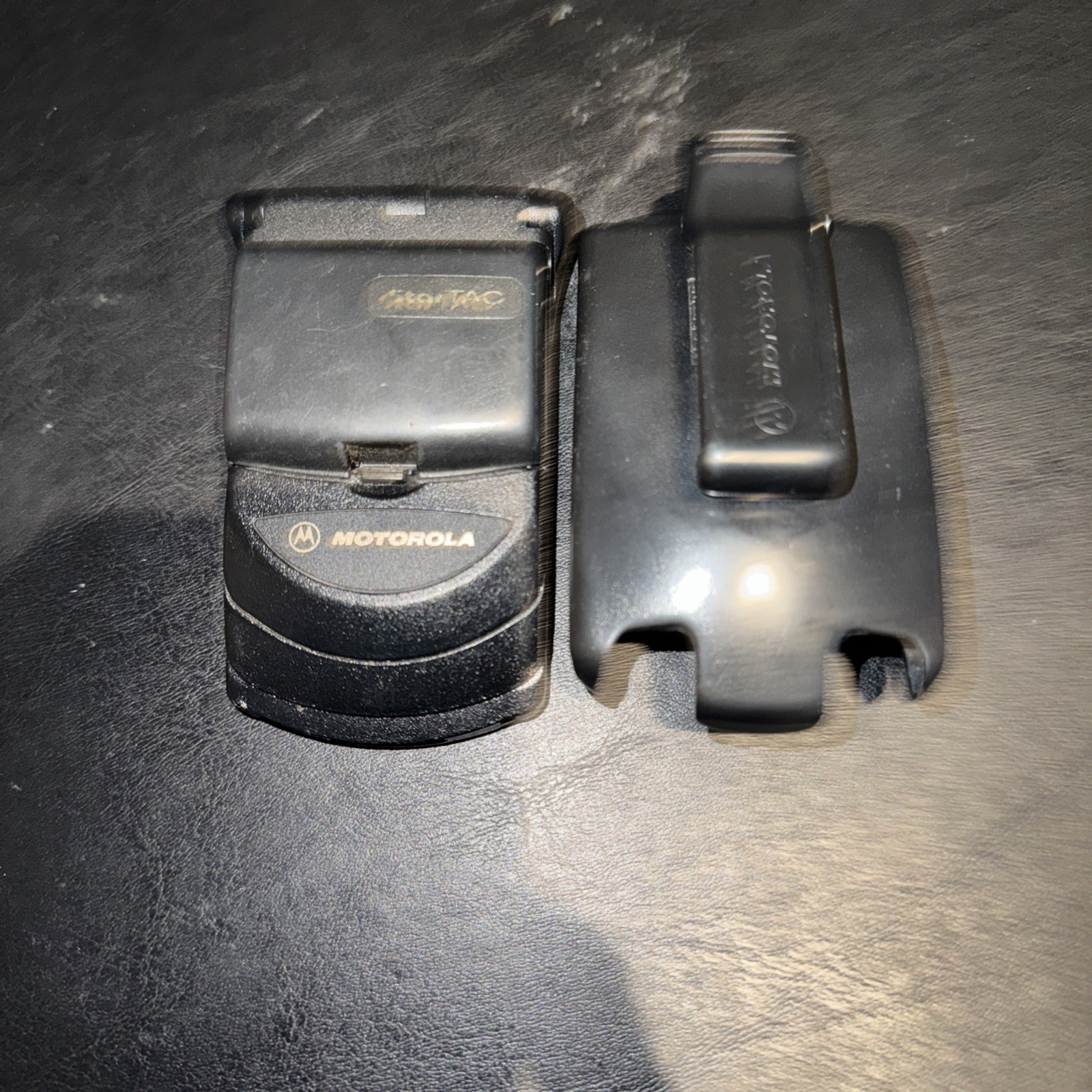 Vintage Motorola StarTAC Flip Cell Phone Black W/  Belt Clip UNTESTED No Charger