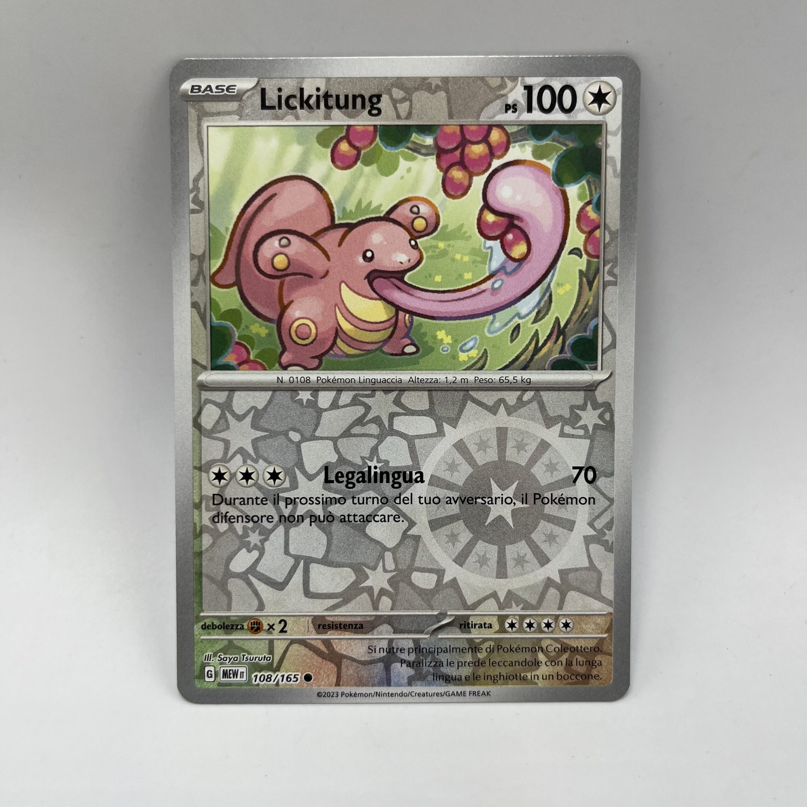 Pokemon Card LICKITUNG REVERSE (IT) | 108-165 Scarlet Violet 151