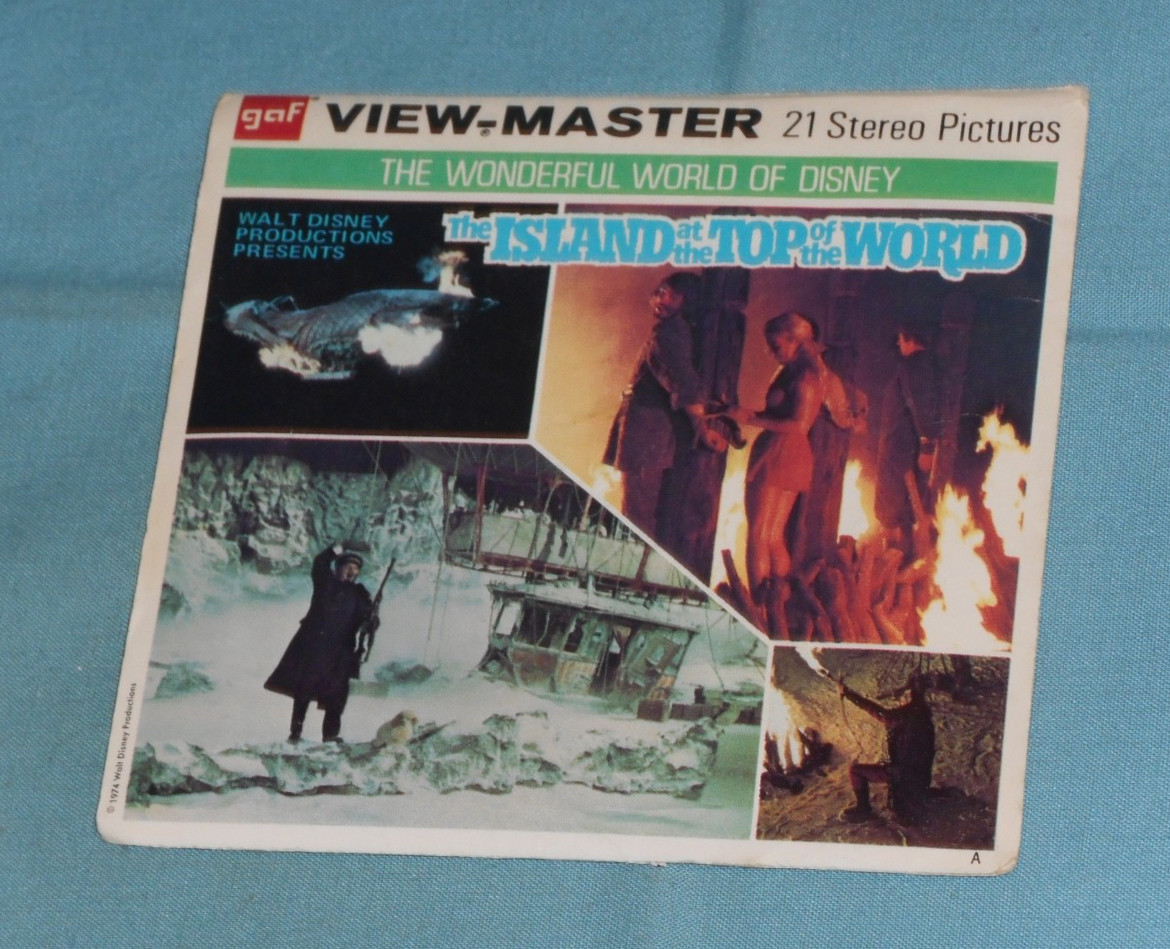 Disney THE ISLAND AT THE TOP OF THE WORLD VIEW-MASTER REELS packet with booklet
