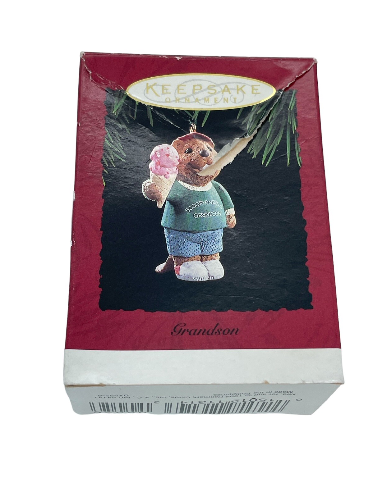 Hallmark Keepsake 1994 Christmas Ornament GRANDSON Retired Original Broken Box