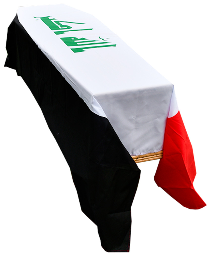 Iraq Flag Coffin Drape - Quick Dispatch