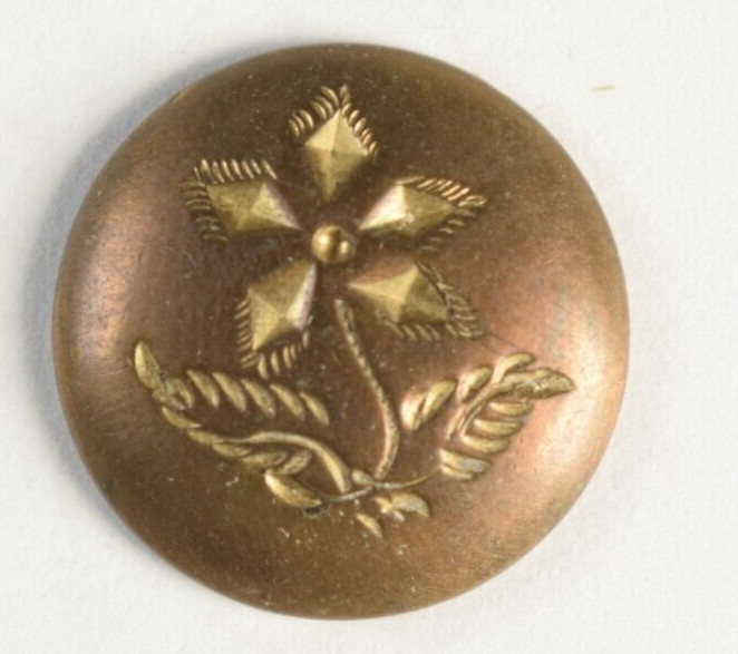 1820s-30s 1 Piece Extra Rich Gold Color Flowers Golden Age Button R177