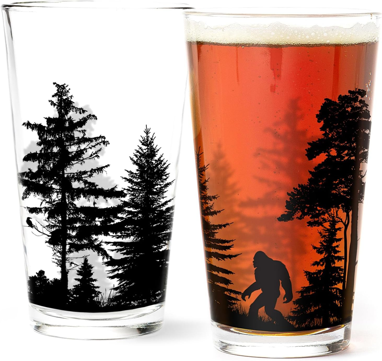 Pint Glasses by  – Beer Glasses for Craft Beer Enthusiasts - Set of Two 16Oz. Gl