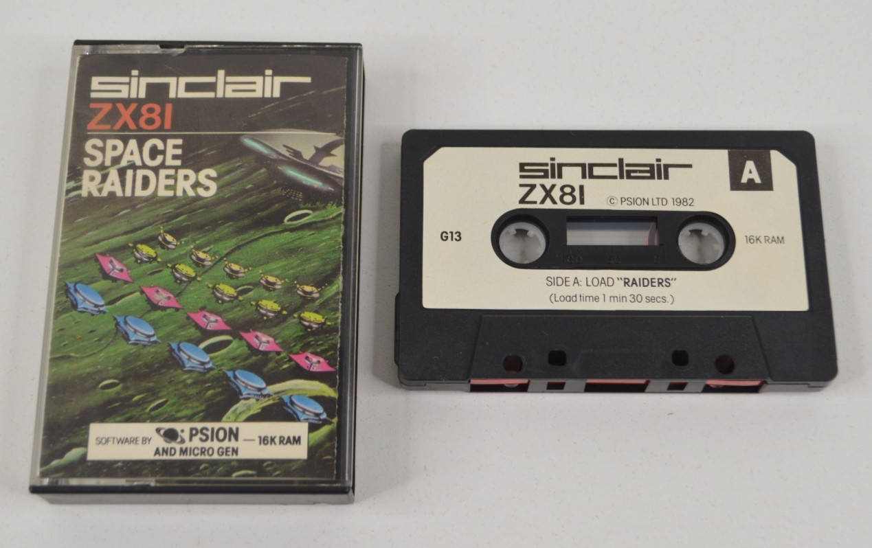 Sinclair ZX81 Space Raiders & Bomber Game on Cassette Tape Psion Micro Gen