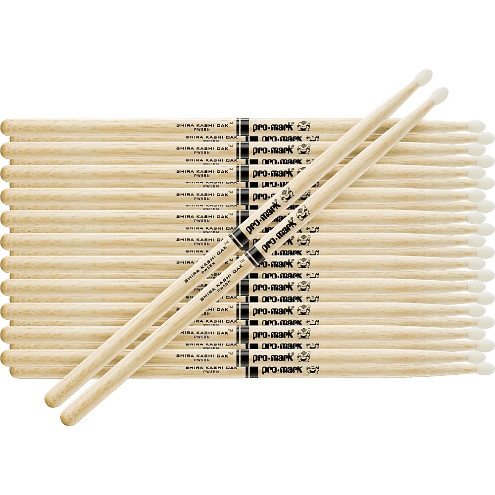 PROMARK 12-Pair Japanese White Oak Drumsticks Wood 2B