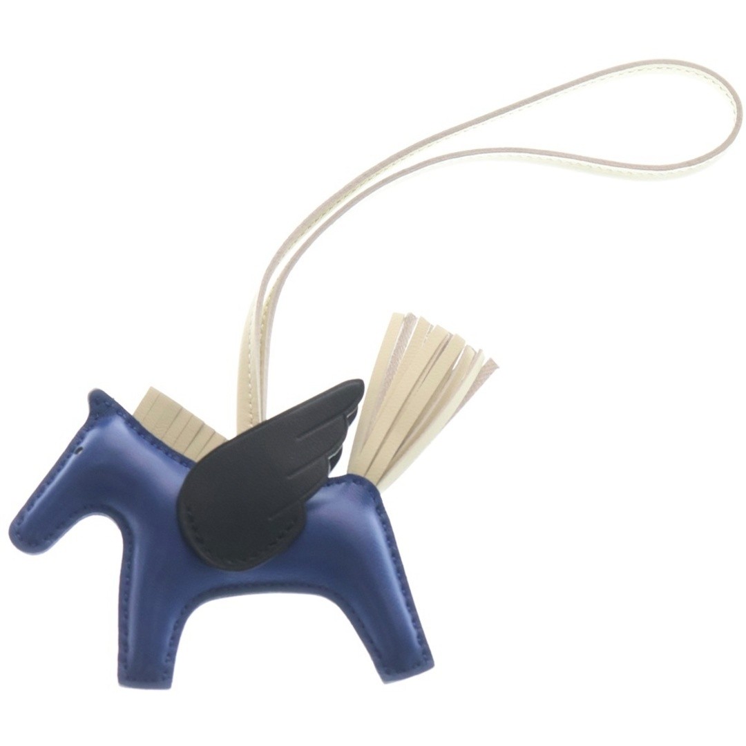 Hermes Rodeo PM Pegasus Anomiro Bag Charm Blue Franc × Cle black W engraved Used