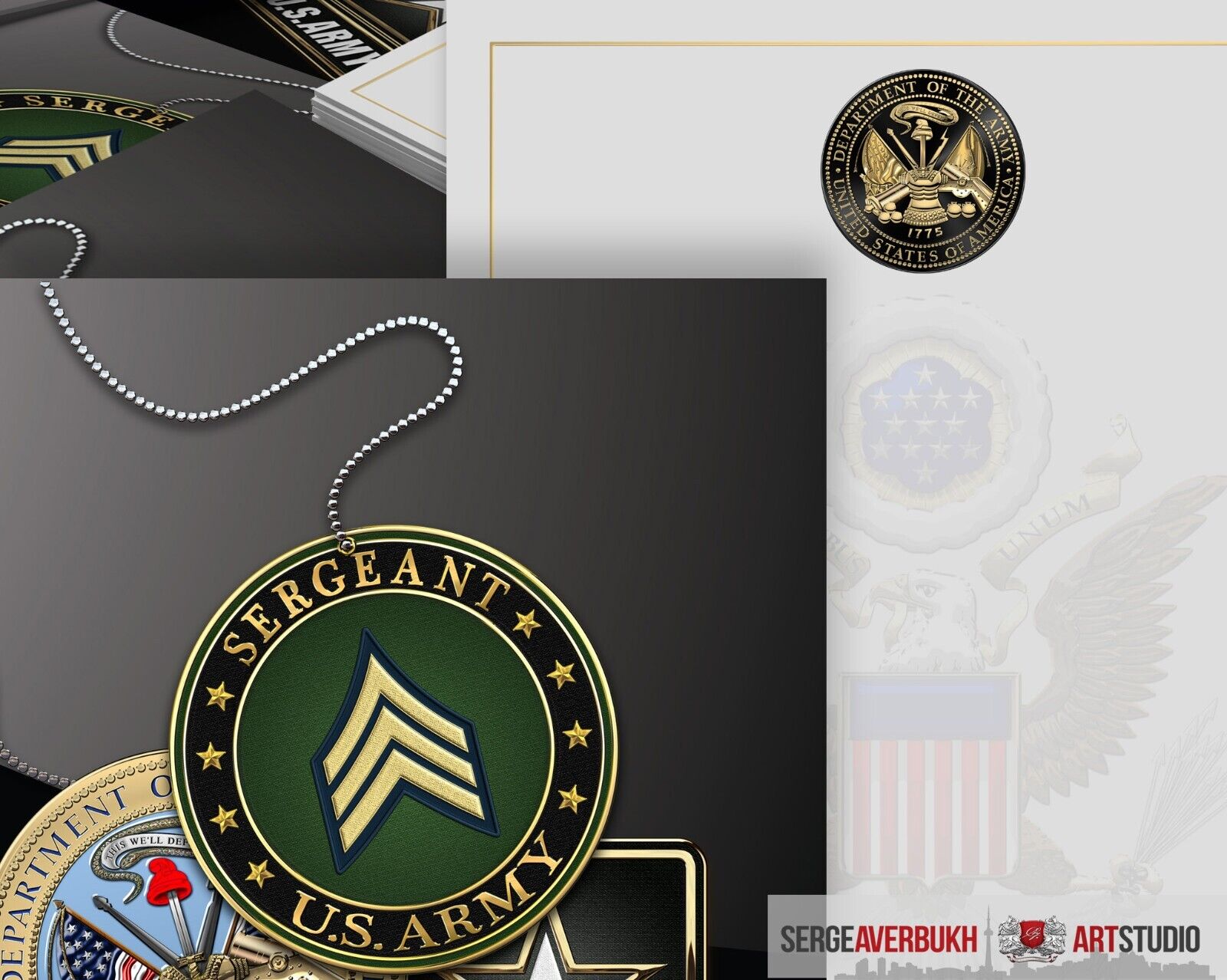 Customizable US Army Sergeant 5x7 Invitation Template DIGITAL DOWNLOAD