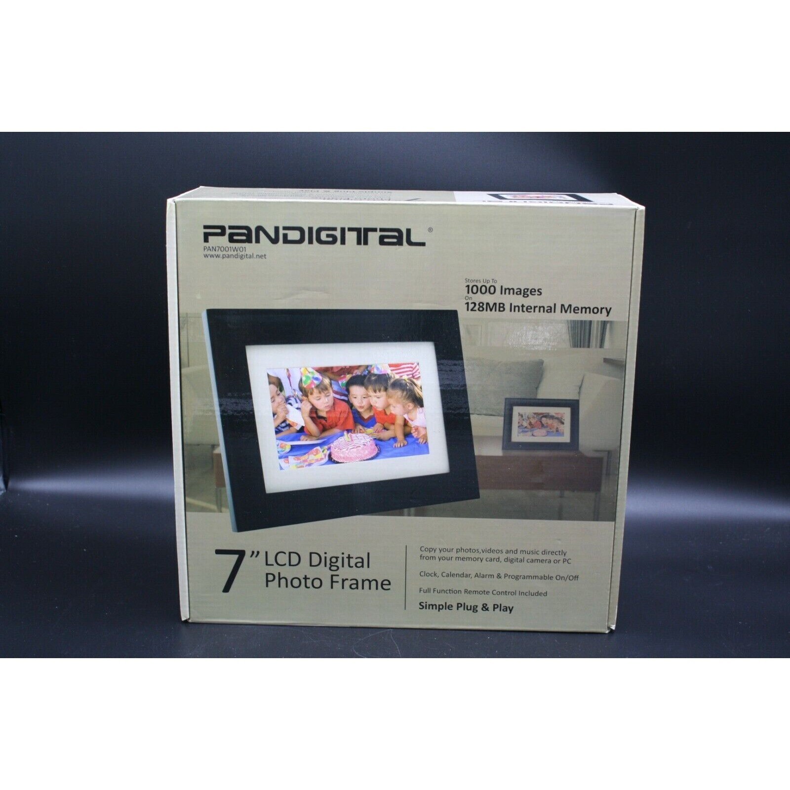 Pandigital 7" LCD Digital Photo Frame PAN7001W01 New 