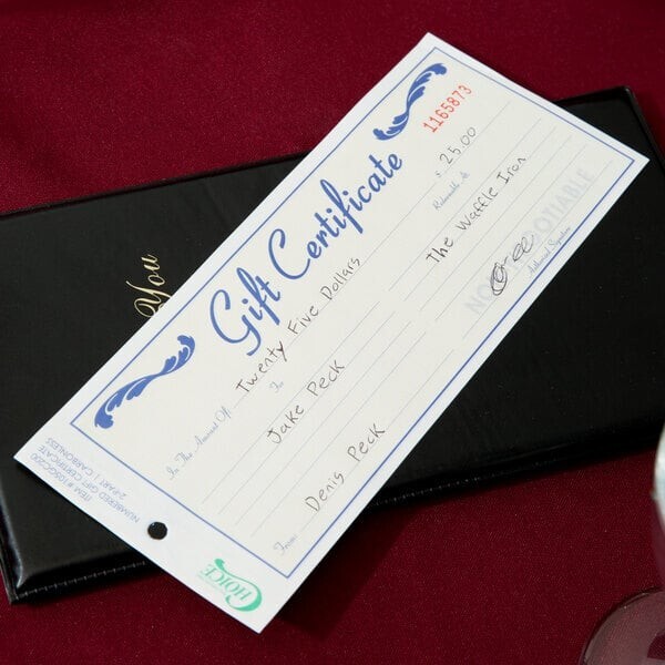 50 - Choice Gift Certificates with Envelopes