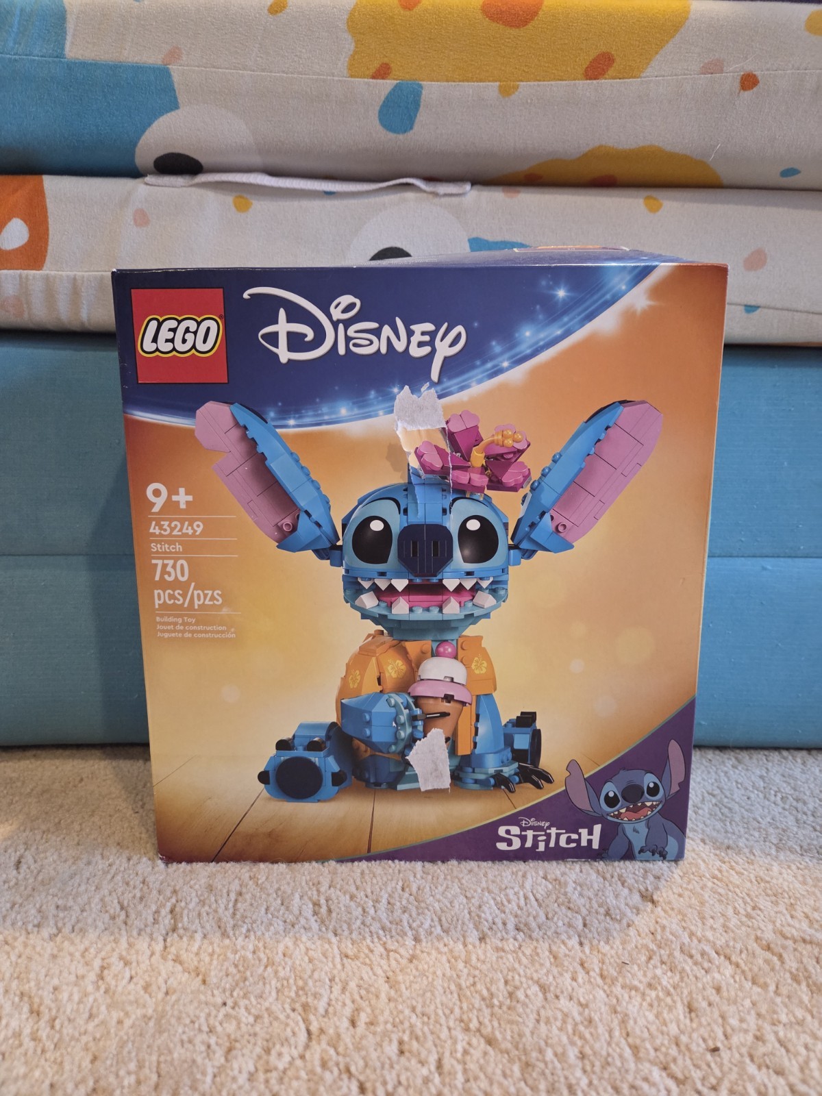 LEGO 43249 Disney Stitch 730 Piece Building Toy New In Sealed Damaged Box