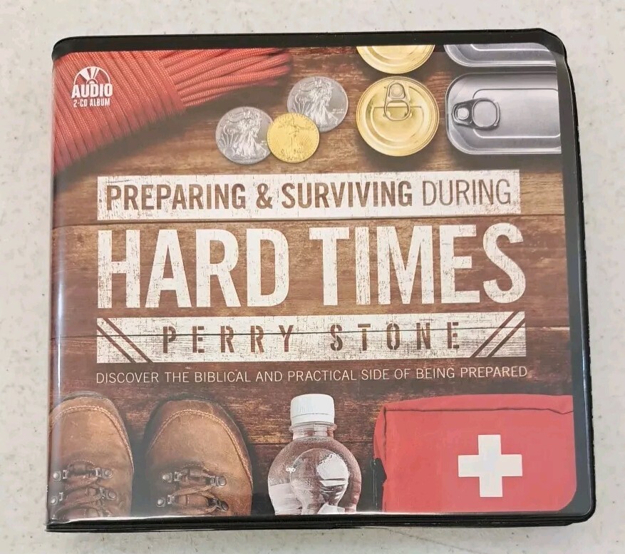 2 Audio CD Set-Hard Times by Perry Stone-Preparing-Surviving-Biblical End Times