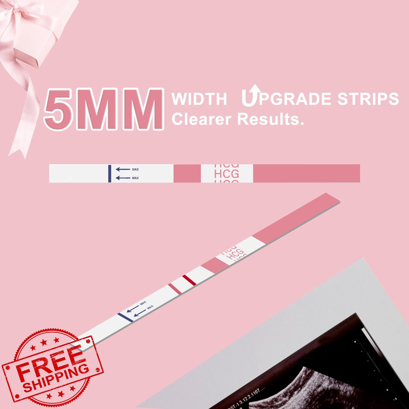 Pregnancy Test Strips 10 Count hCG Home Detection Over 99%