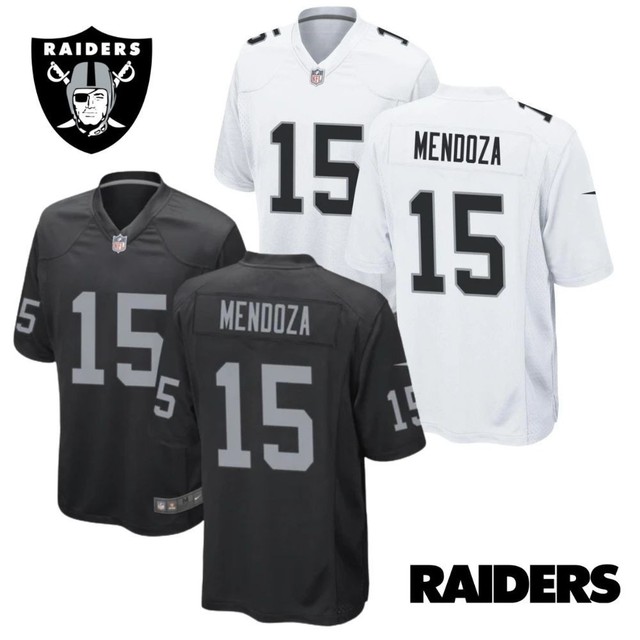 Fernando#15Mendoza, Black & White Men's Stitched Jersey