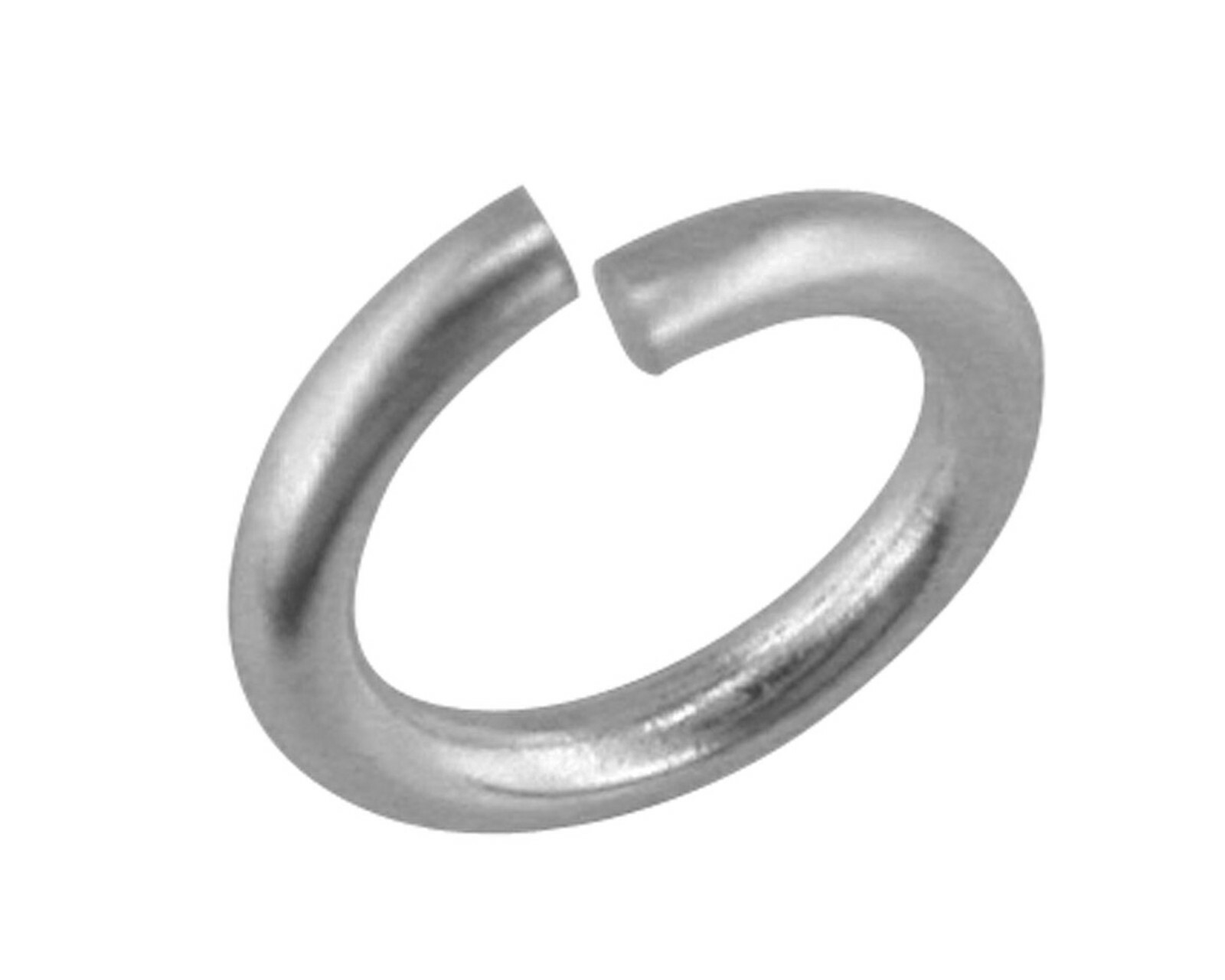 Solid 9ct White Gold 6mm Open Heavy Weight Jump Ring For Jewellery Making