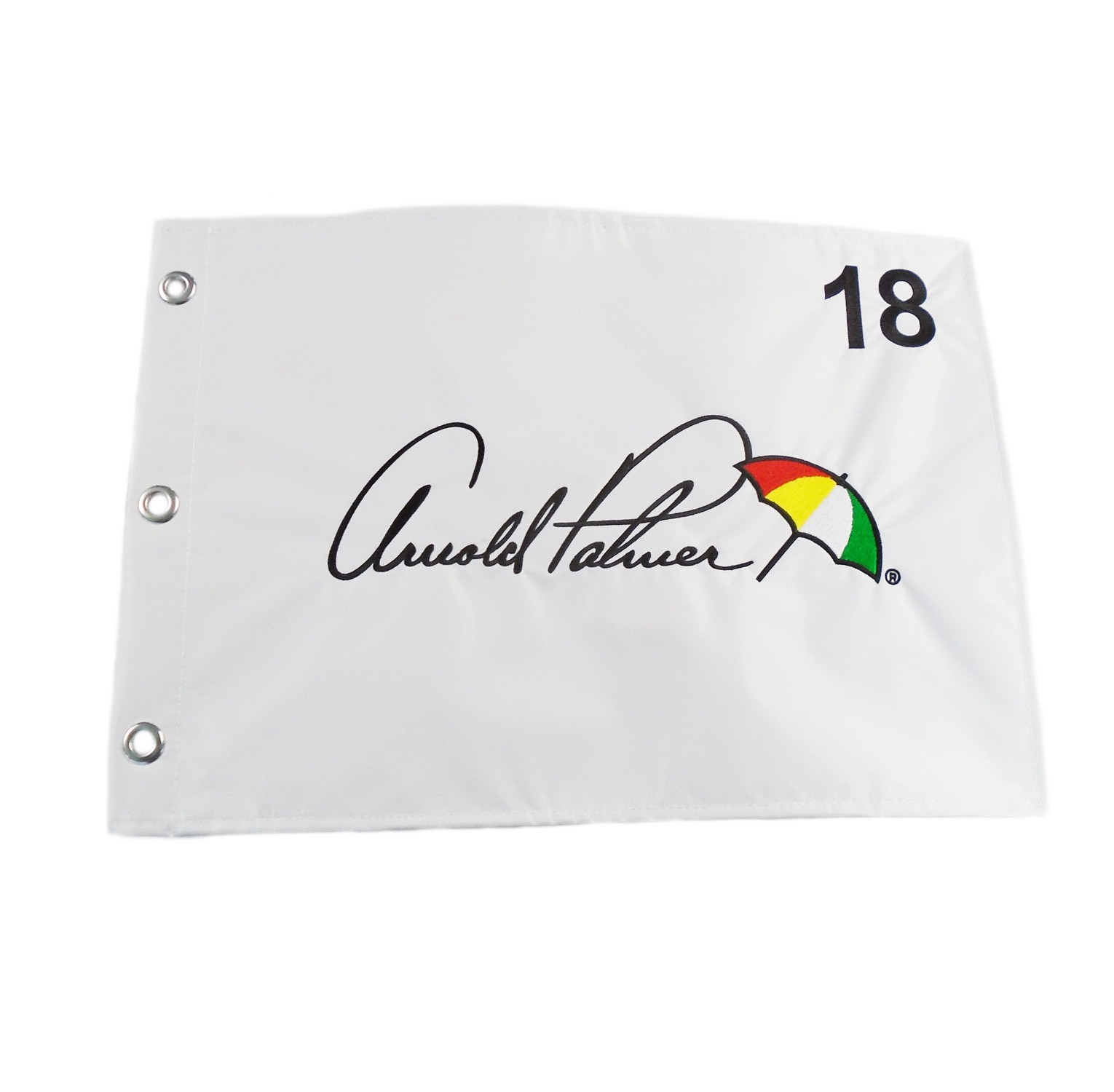 NEW PRG Arnold Palmer Signature Logo w/ Umbrella White Golf Flag