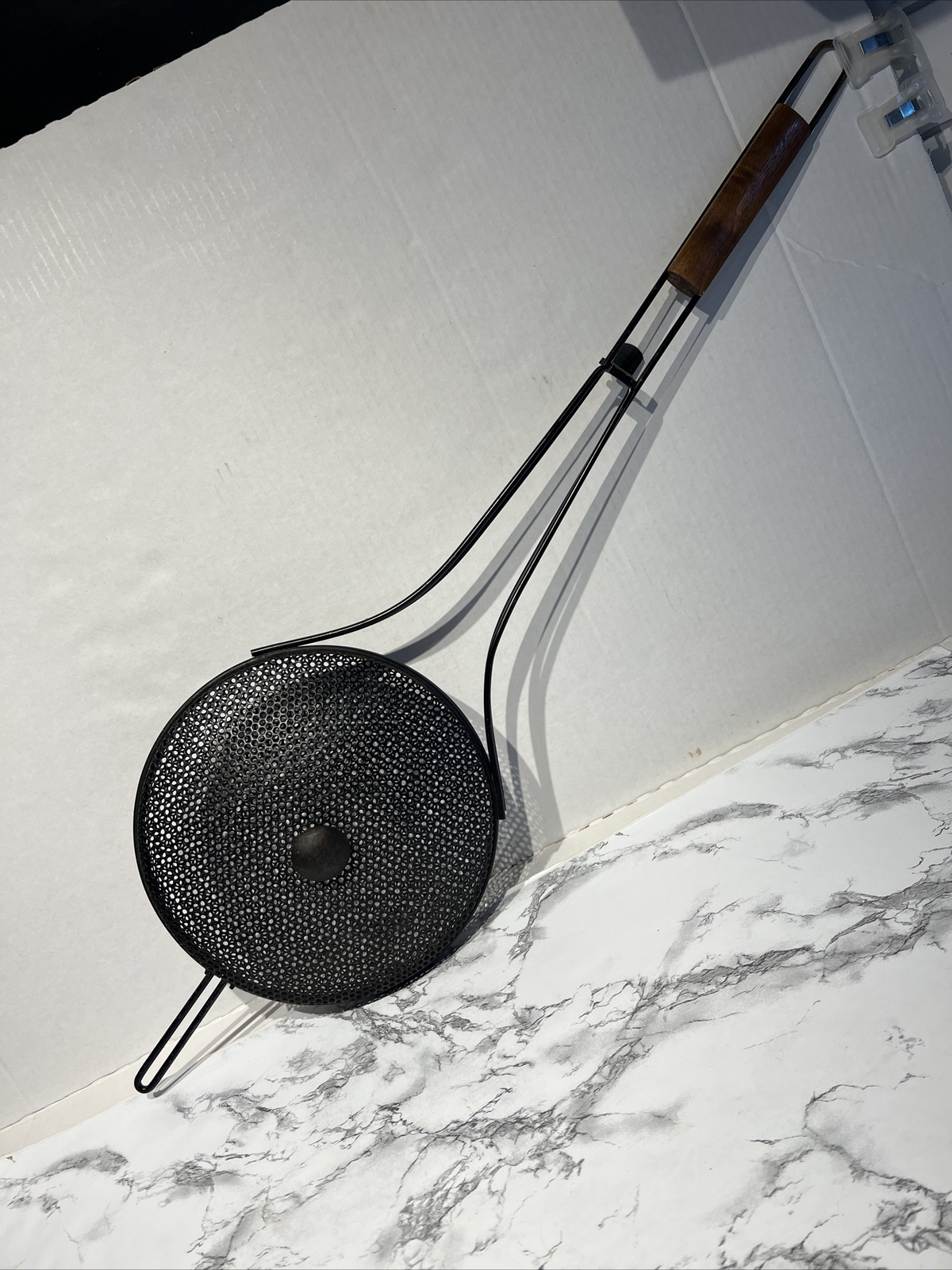 Vintage Camping Hand Grill Covered Cookware - Popcorn - Vegetables Campfire 31”