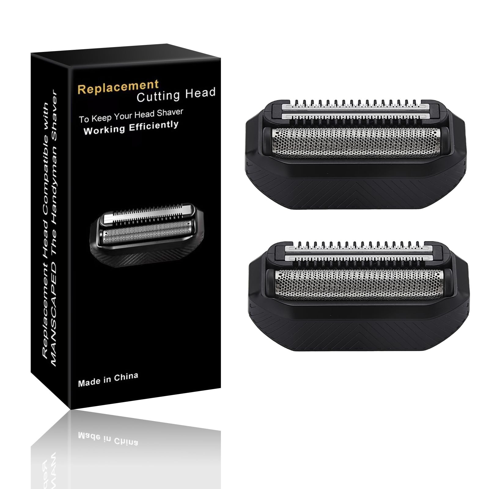 2 Pack Shaver Replacement Blade compatible with 1 Count (Pack of 2), Black 