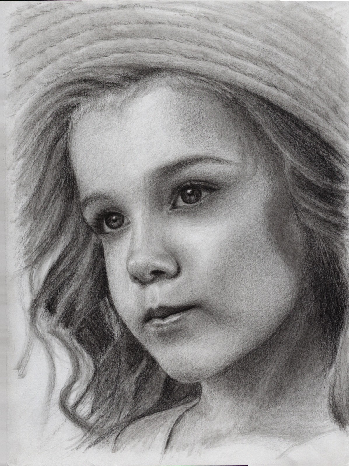 Custom Hand Drawn Portrait Drawing From Photo One Person 12" X 9"