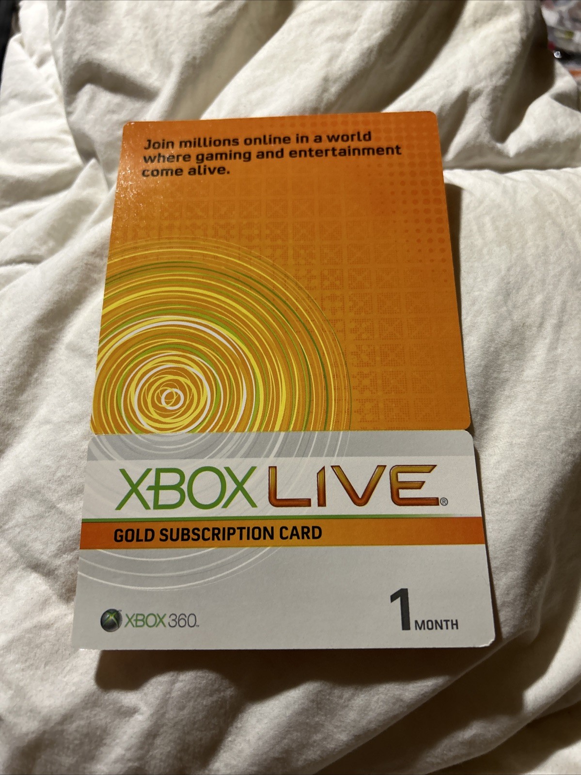 Rare Vintage Xbox Live Gold Membership Card One Month (Not Used) Doesn’t Work???