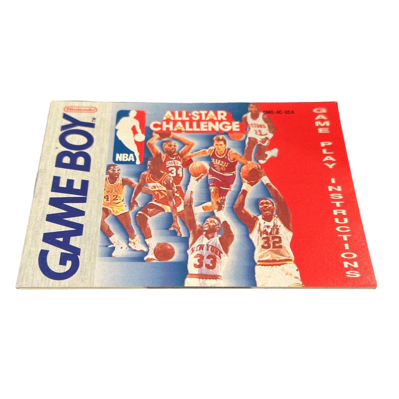 NBA All Star Challenge Nintendo Gameboy Instruction Manual  Authentic