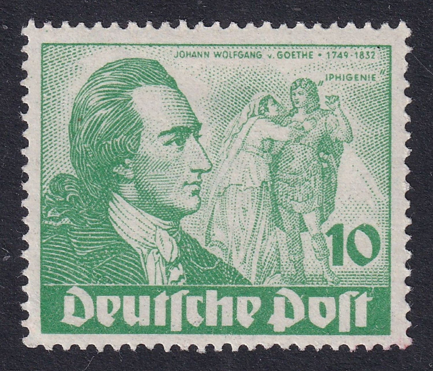 GERMANY 1949 West Berlin 10pf Bicentenary of Goethe SG B61 MNH/** (CV £180)