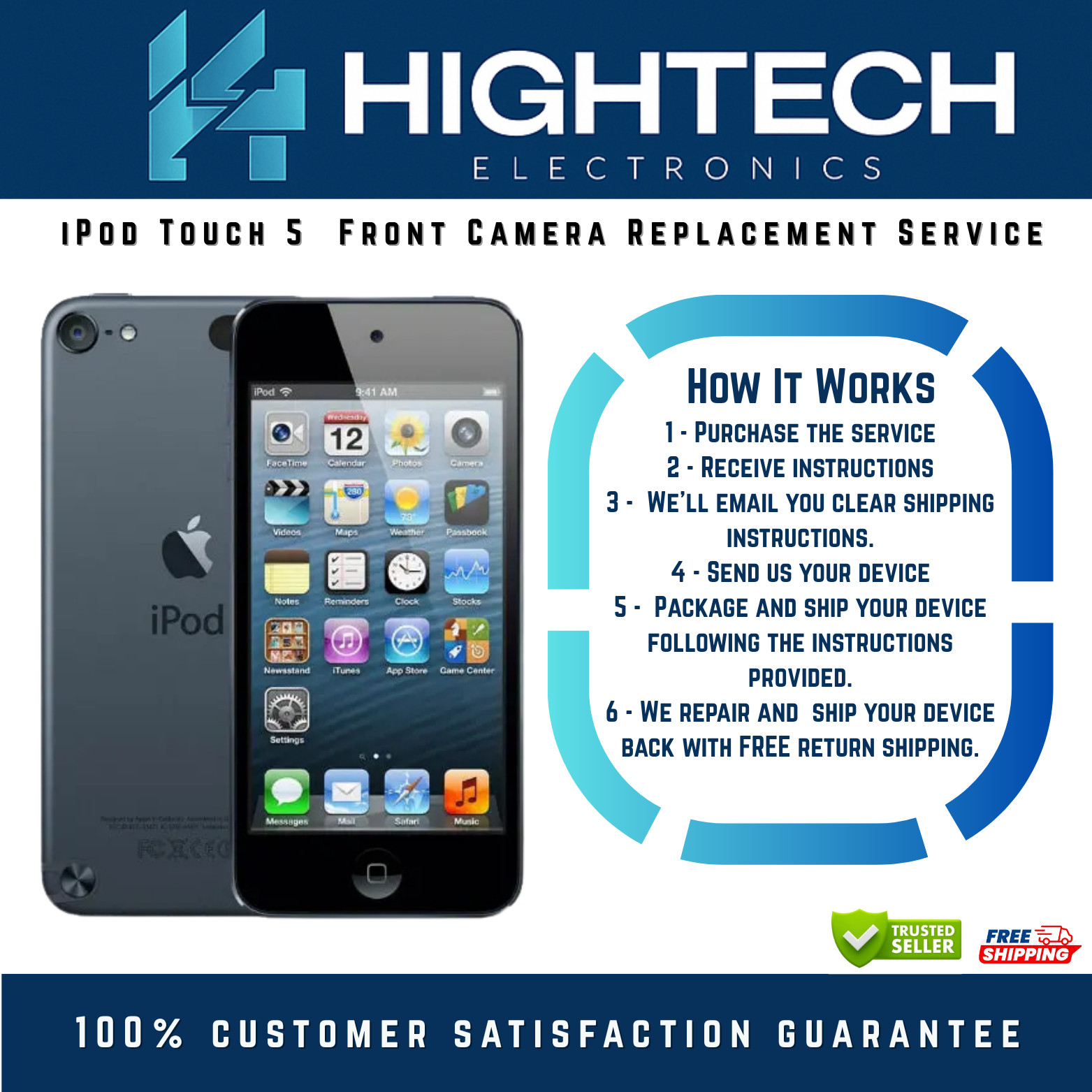 iPod Touch 5 5th 5G Front Camera Replacement Service Repair