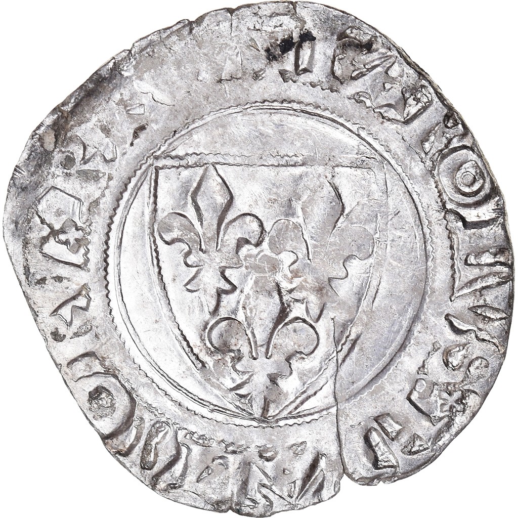 [#1062114] Coin, France, Charles VI, Blanc Guénar, Sainte-Menehould, ou
